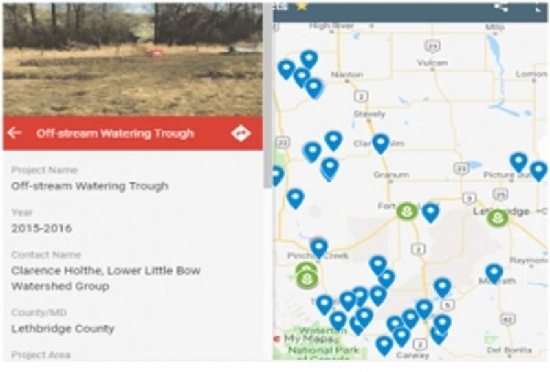 Map data for Off-stream watering trough