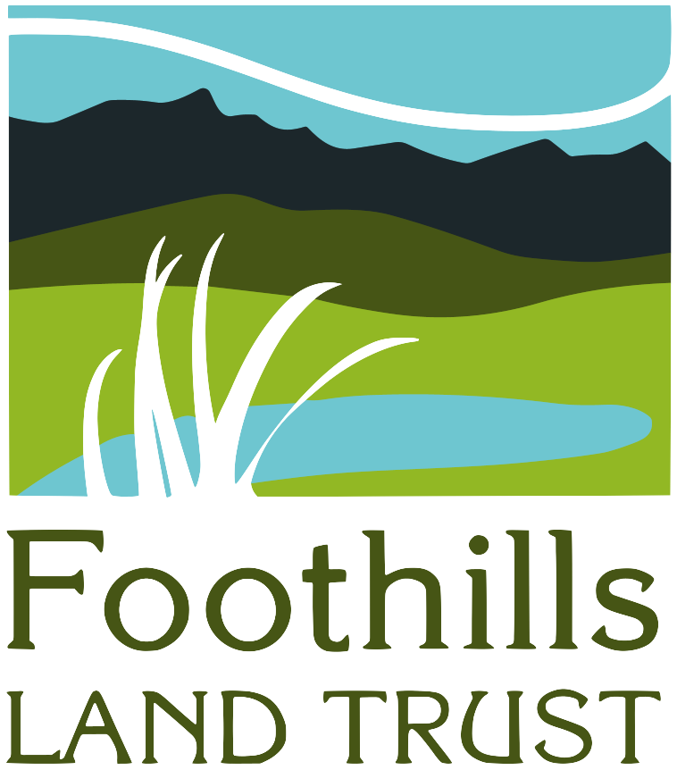 Logo for Foothills Land Trust on a transparent background
