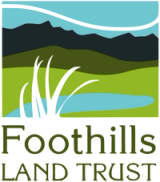 Logo for Foothills Land Trust on a transparent background