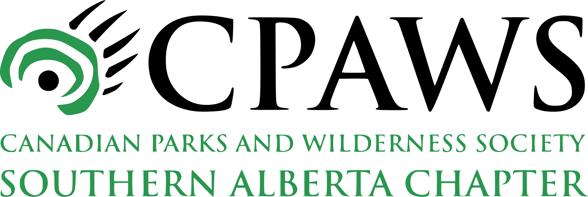 Logo for Canadian Parks and Wilderness Society (CPAWS) on a transparent background