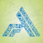 Alberta Real Estate Foundation logo in blue on a green map backdrop