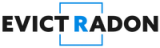 Logo for EvictRadon on a transparent background