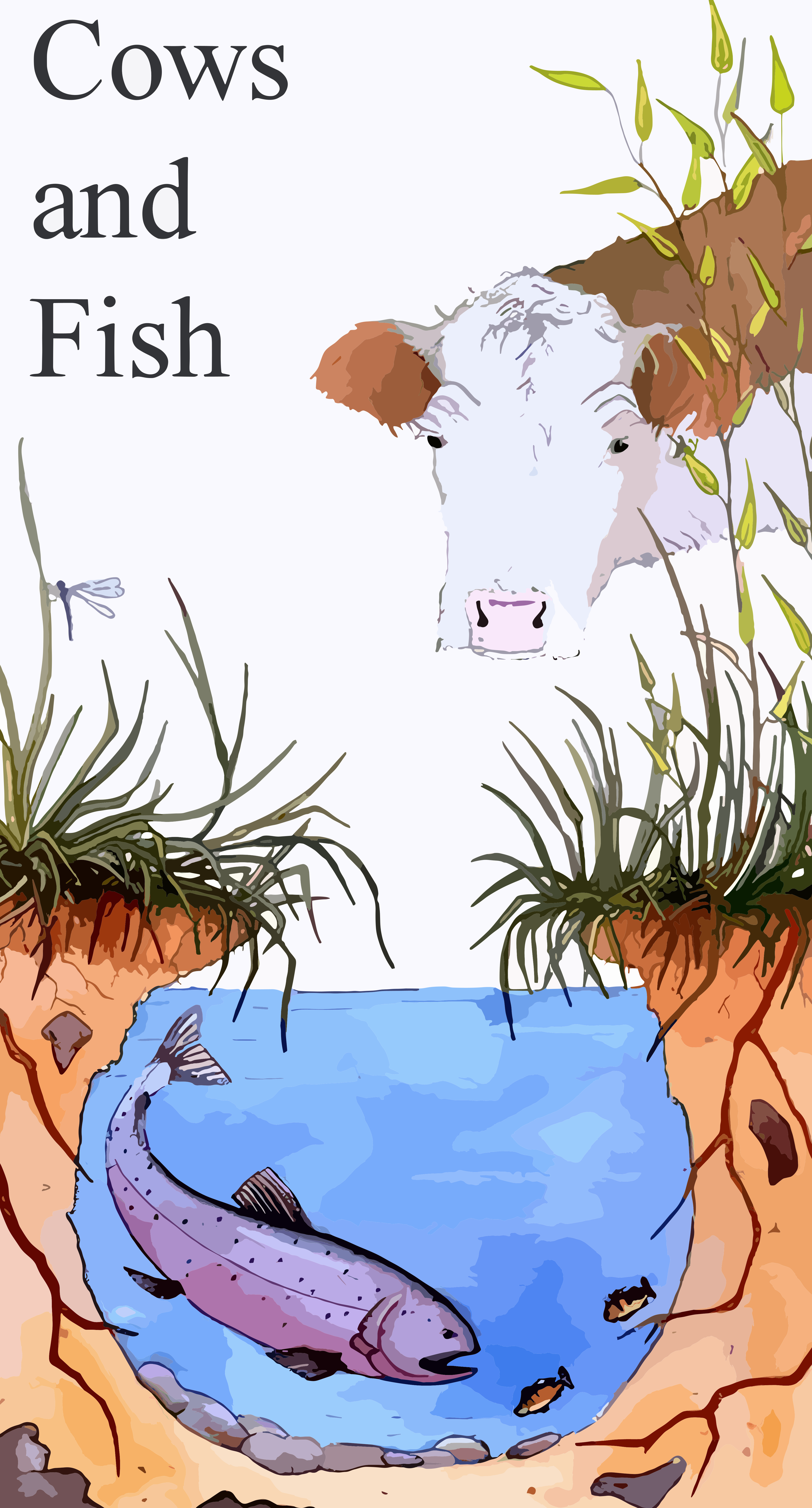 Logo for Cows & Fish on a transparent background