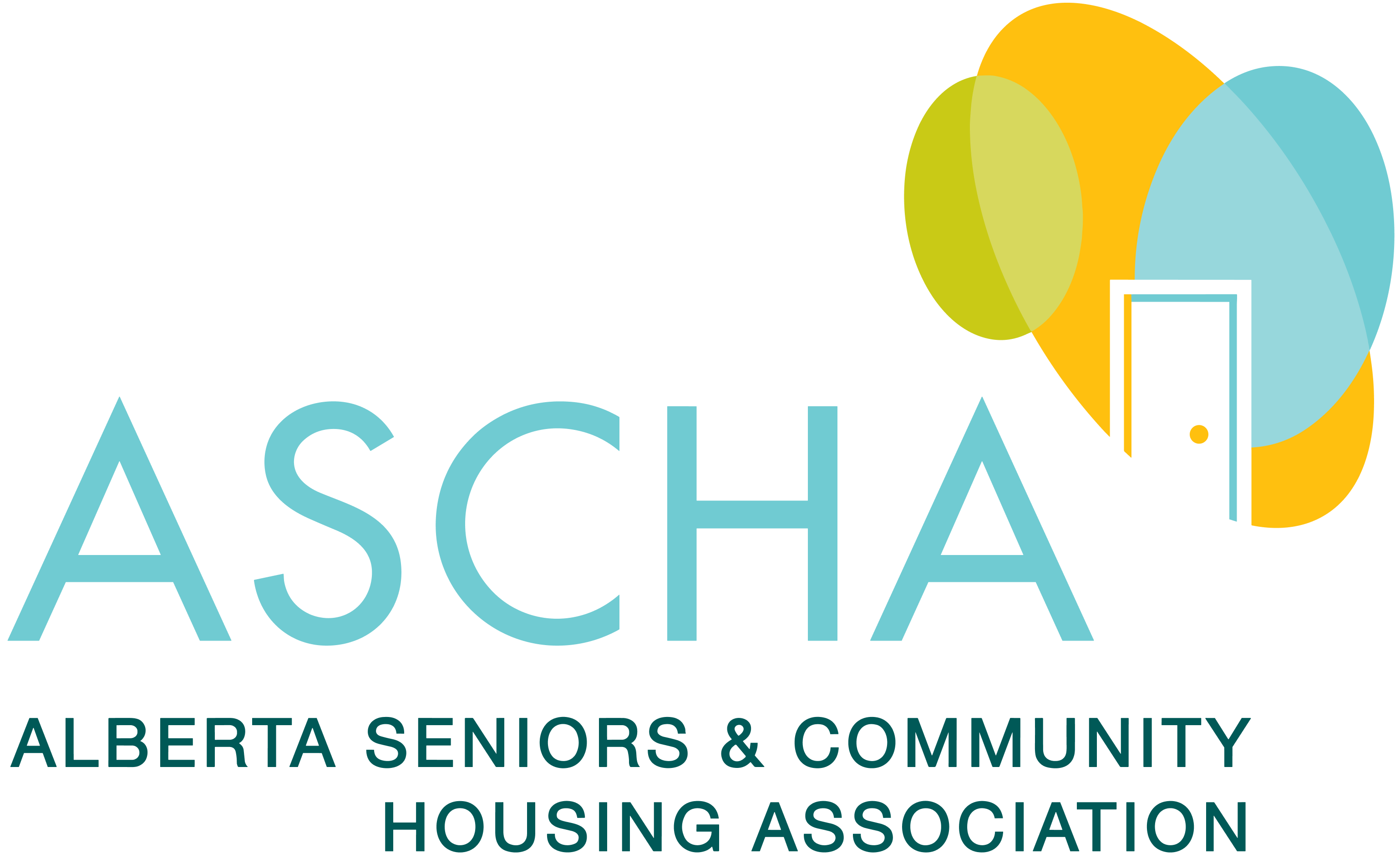 Logo for Alberta Seniors and Community Housing Association on a transparent background