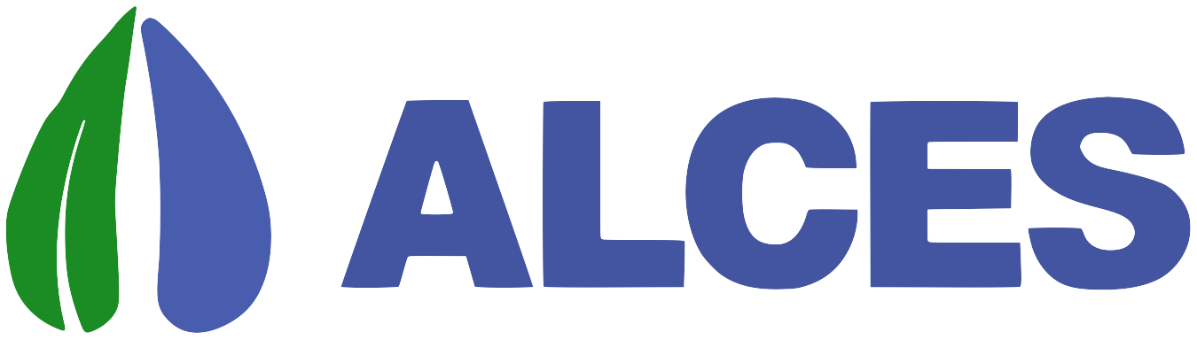 Logo for ALCES on a transparent background