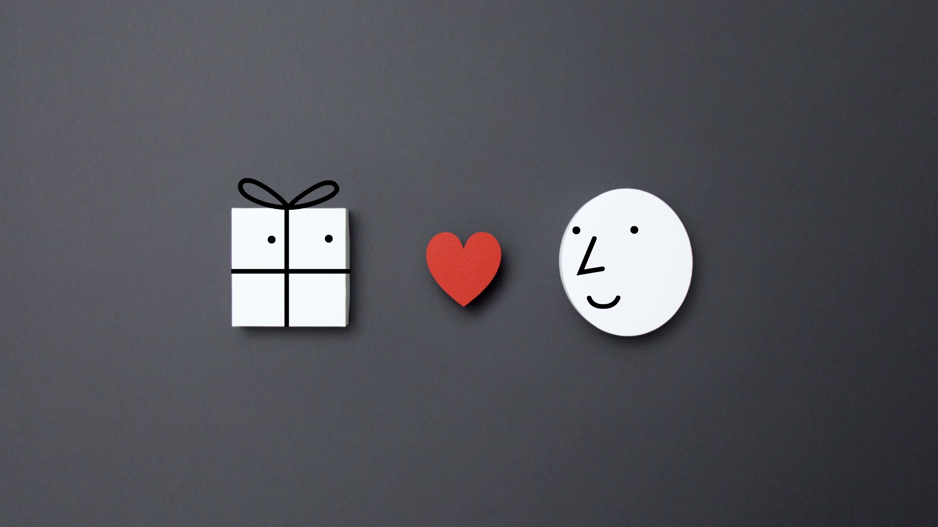 Red Heart between Product and Customer (expressing product/customer fit)