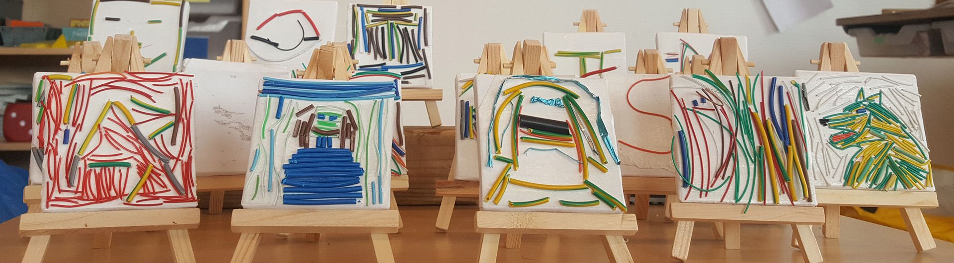 Kabelkunst op een canvasdoek