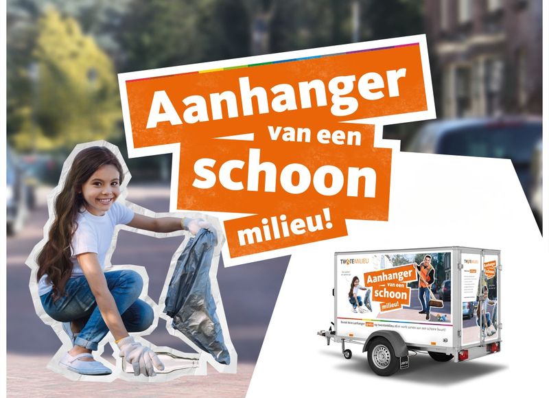 Meisje ruimt zwerfafval op