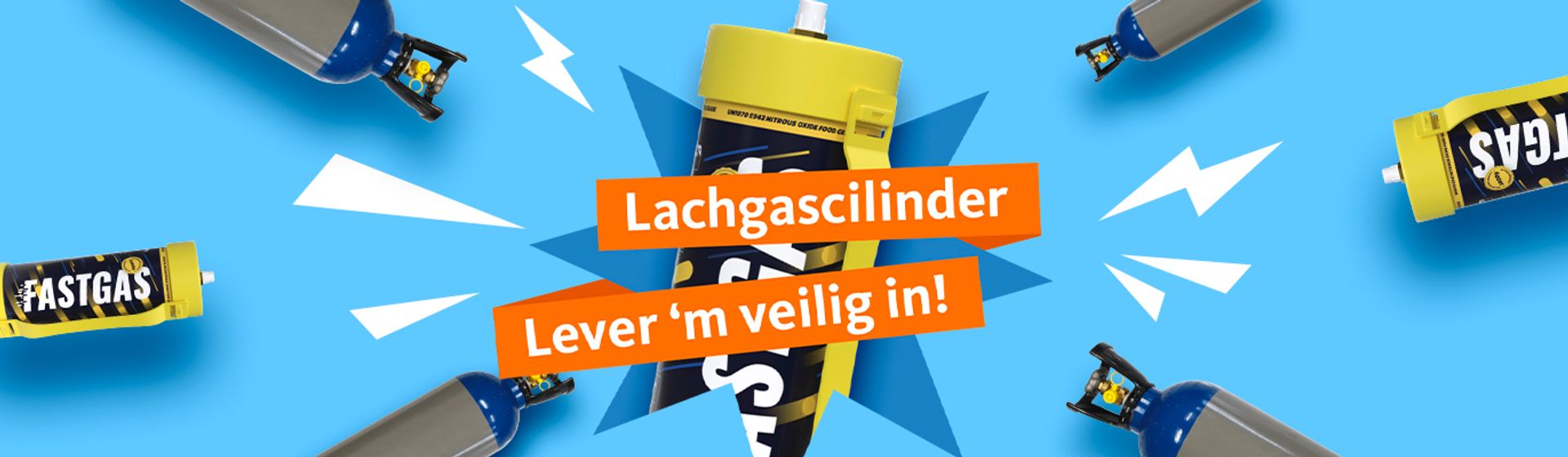 Campagnebeeld lachgascilinders veilig inleveren