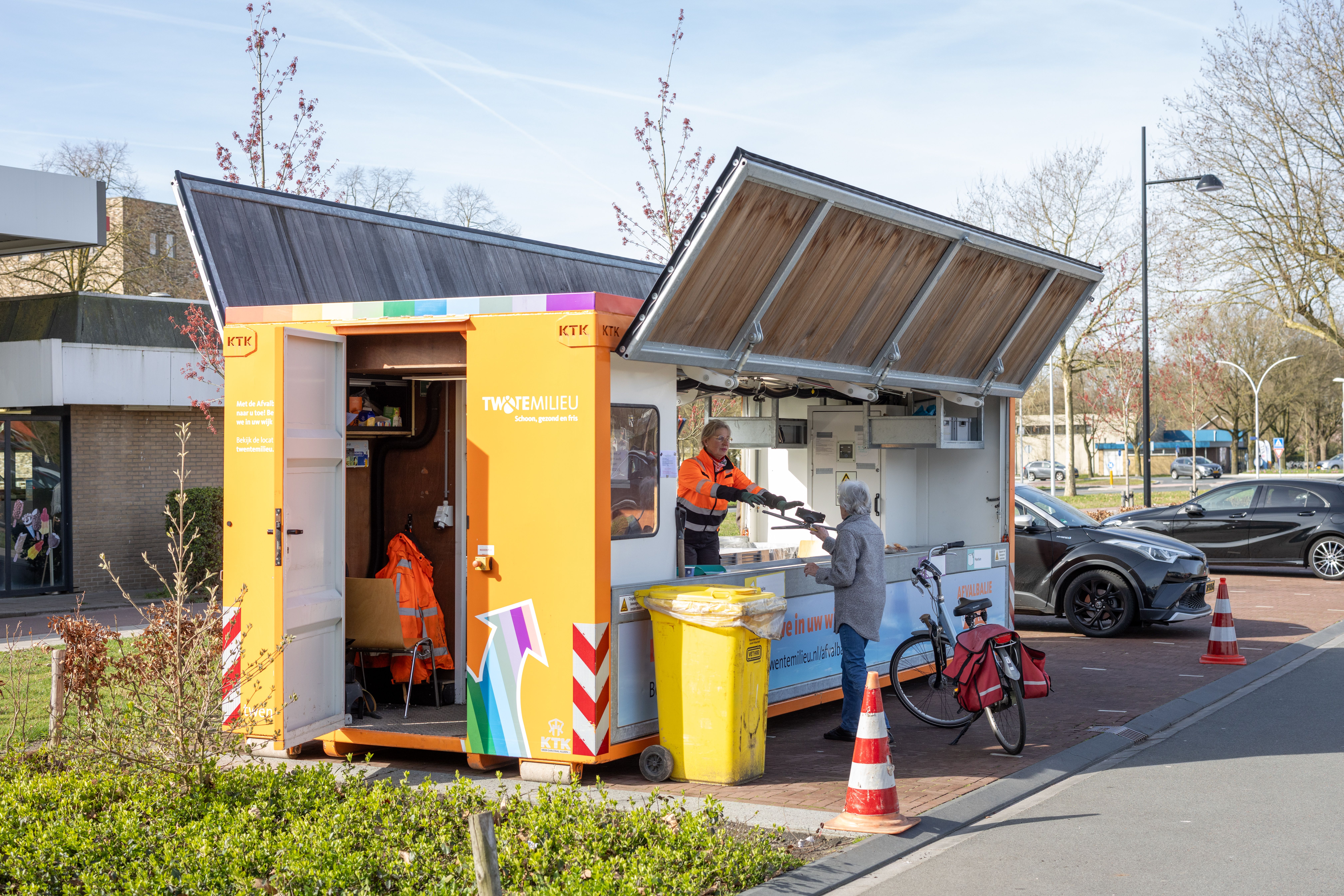 Afvalbalie; een extra service om een ritje naar het afvalbrengpunt te besparen.