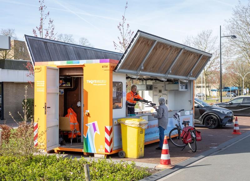 Afvalbalie; een extra service om een ritje naar het afvalbrengpunt te besparen.