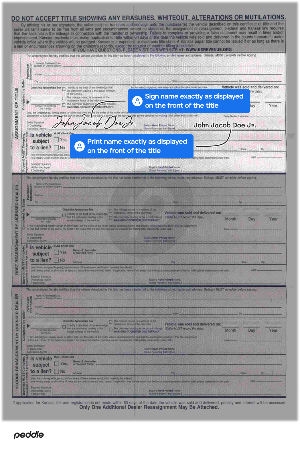 example signed title
