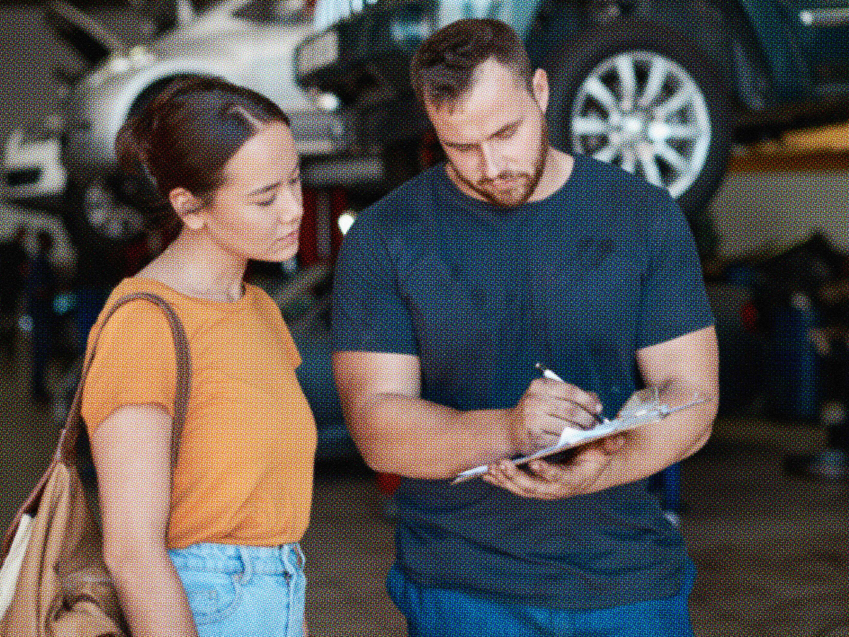 mechanic discussing repair cost