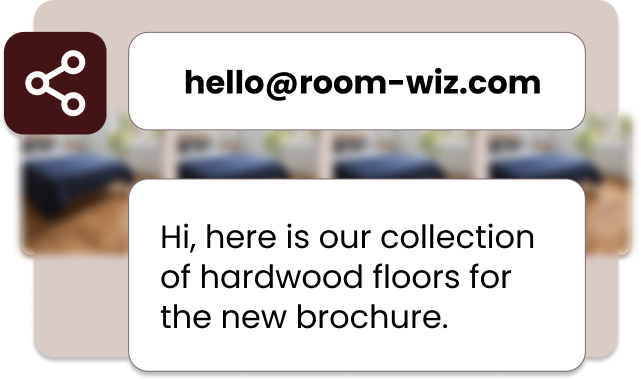 roomWIZ content studio share links