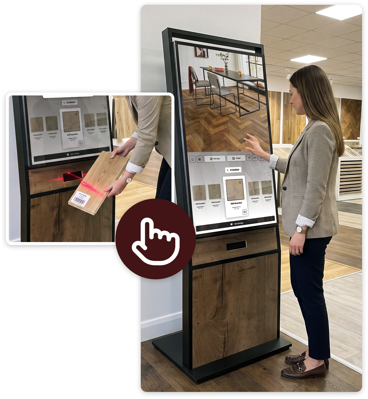 roomWIZ touchscreen kiosk