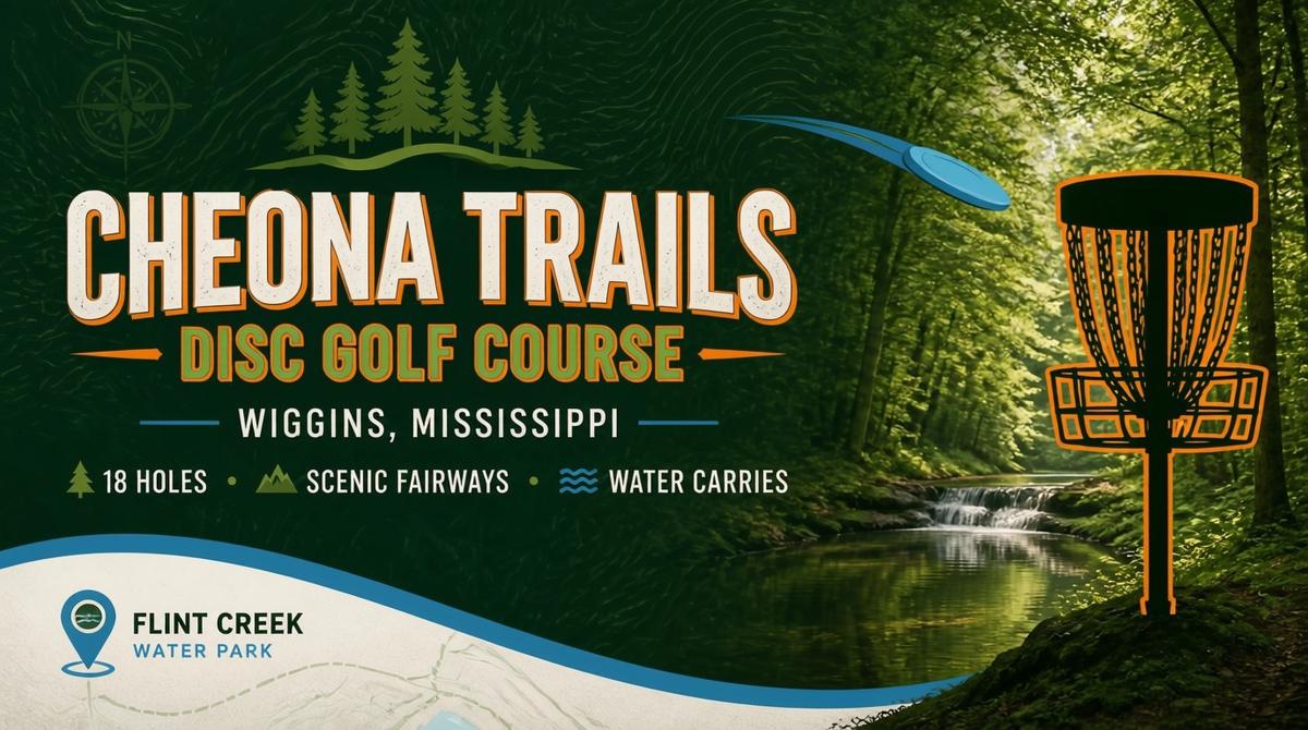 Cheona Trails Disc Golf Course map at Flint Creek Water Park