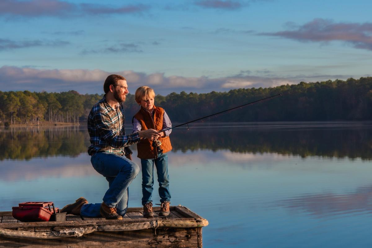Fishing on our 650-acre Flint Creek lake