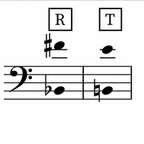 Image of the tessitura for the aria