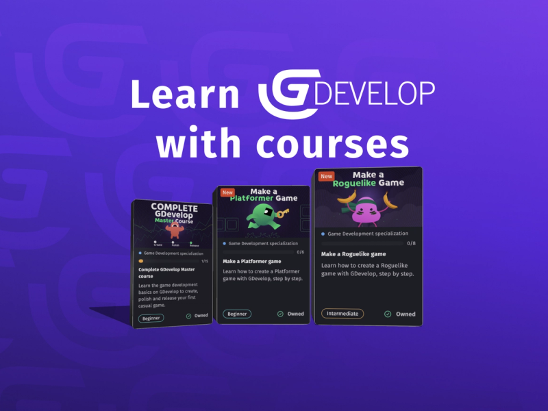 Make Successful Games with our GameDev Courses and Bundles | GDevelop