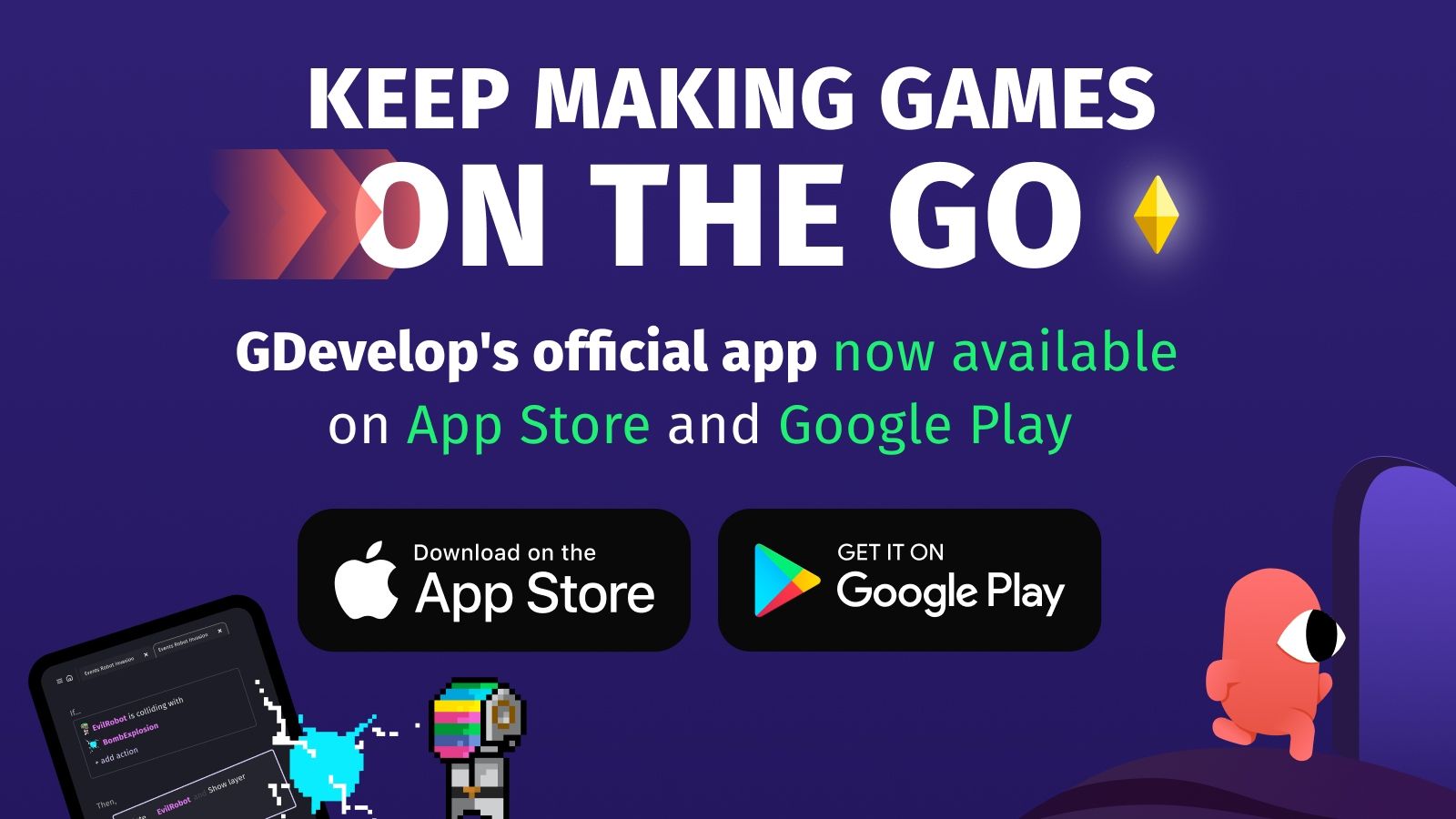 GDevelop now on iOS: The First No-Code & Open-Source Game Engine for Mobile  | GDevelop