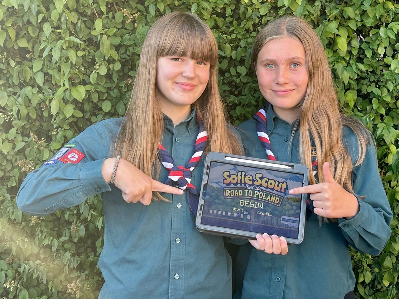Juno (Left) and Ellie (right), creators of the game and Scouts extraordinaire!