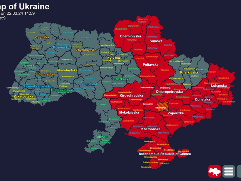 Kernel Ukraine Map Creating Alarm Map of Ukraine Using GDevelop | GDevelop