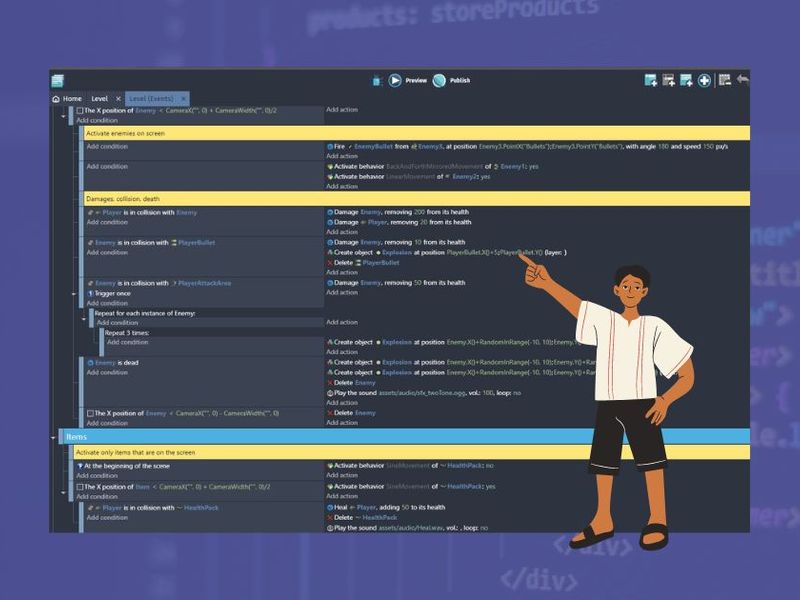 Easy Visual Coding and Scripting for Games with GDevelop | GDevelop