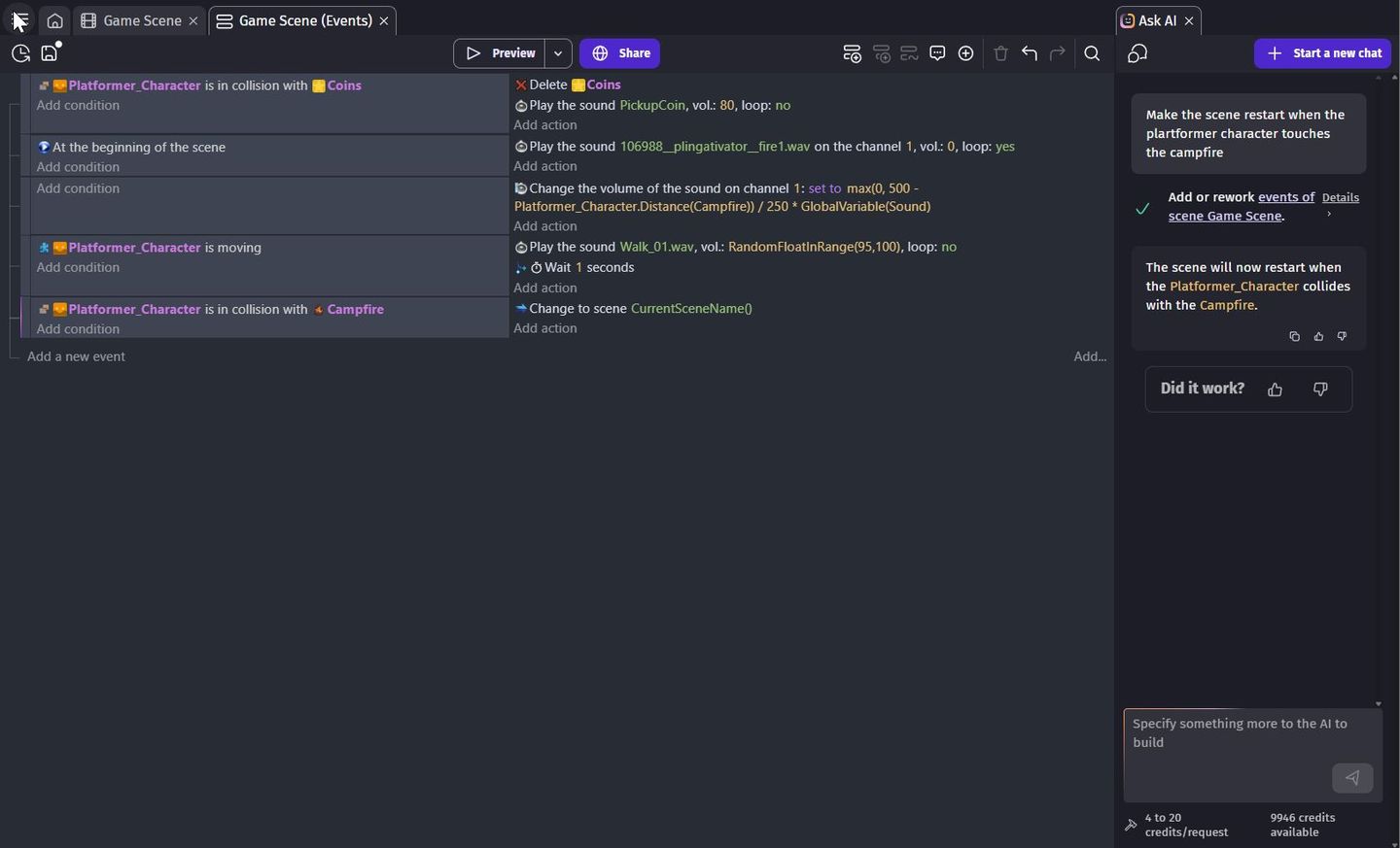 Specific instructions for mechanics work really well with the AI Agent.
