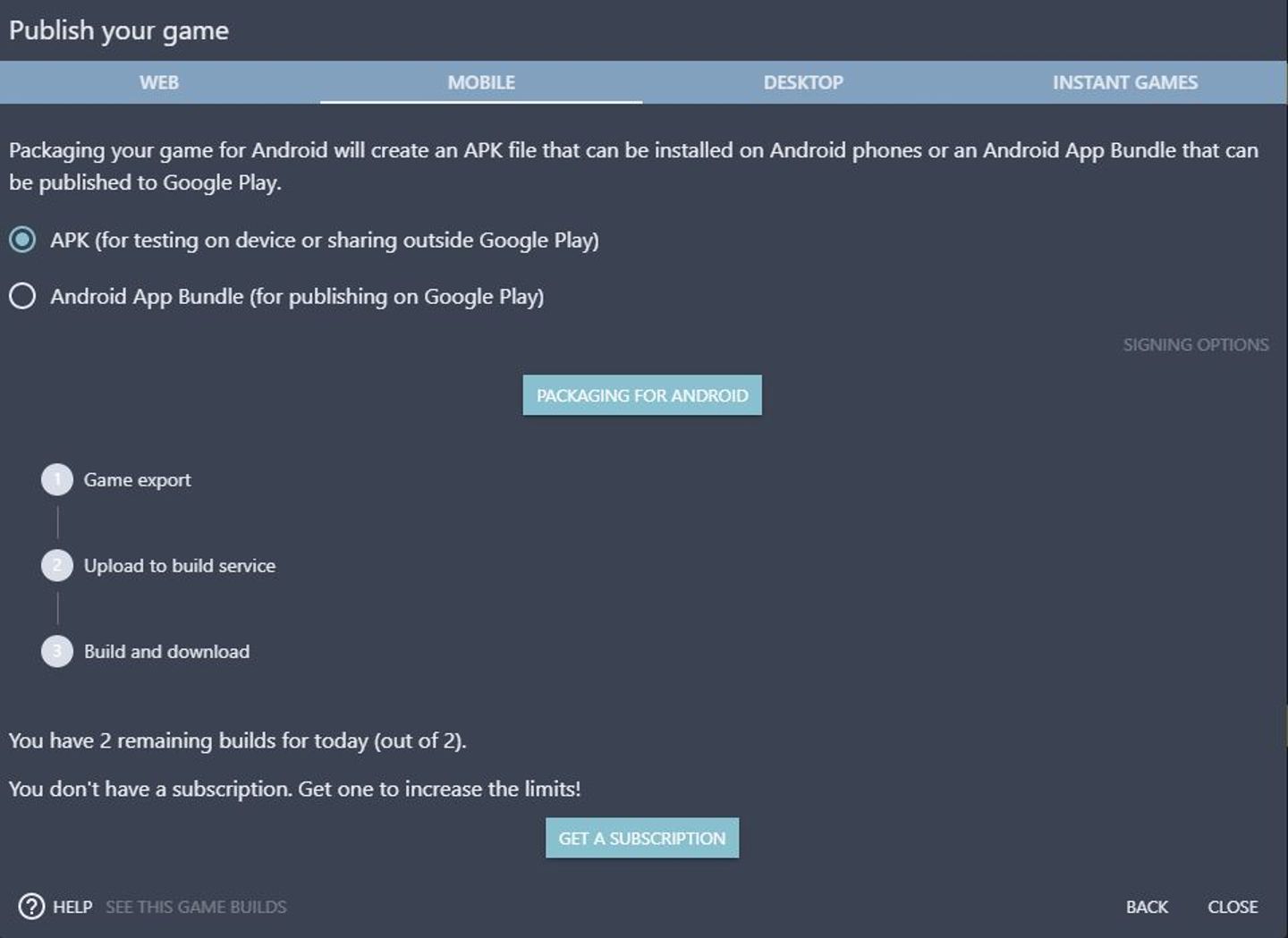 With GDevelop's Export Options, Your Game Is Always Ready to be Published.