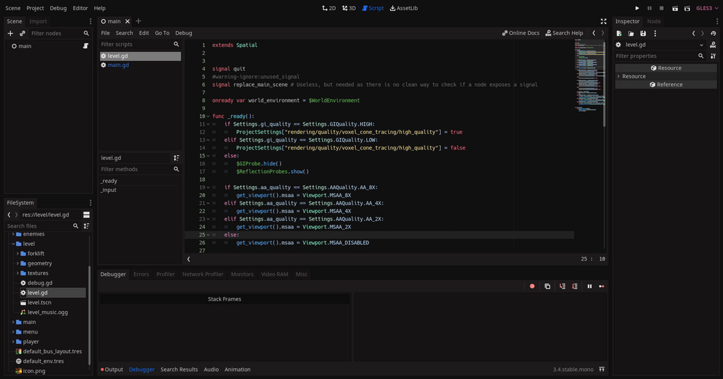 Godot's scripting language - By SakuraMiyazono - Own work, CC BY-SA 4.0