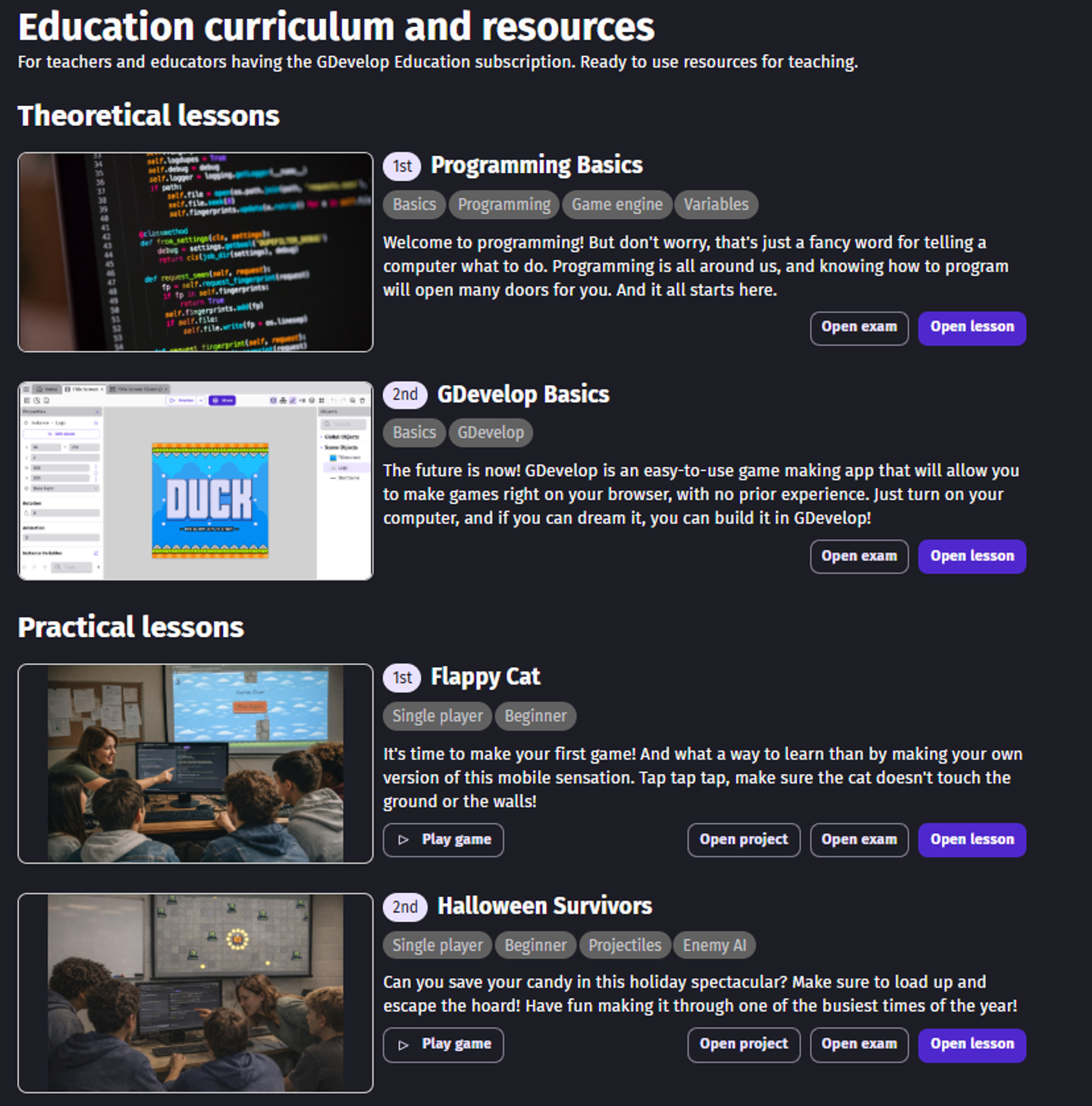 A look at the curriculum.