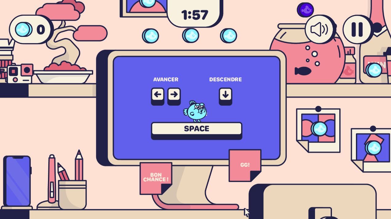 The first gameplay screen for the game.