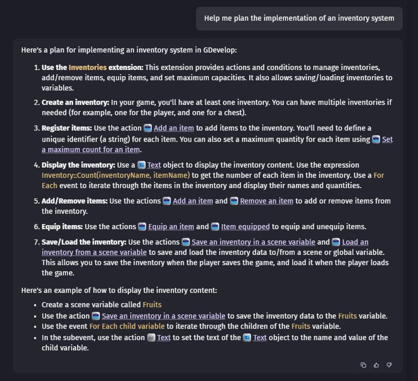 Asking the Chat AI to help me plan for the implementation of a complex system. 