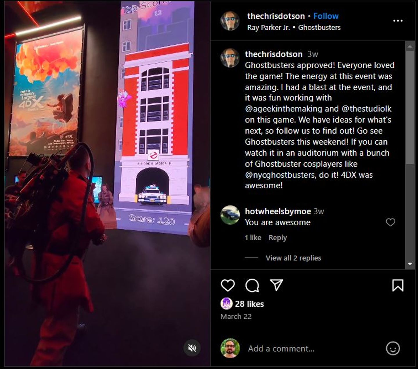The Ghostbusters game was a success!