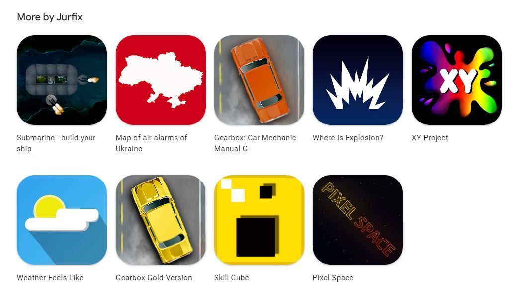 Jurfix has developed many apps and games, which you can see on his developer profile. 