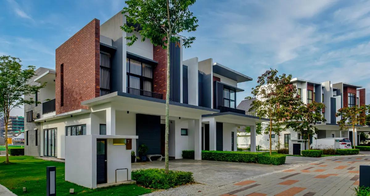 Modern residential duplex designed for military rental