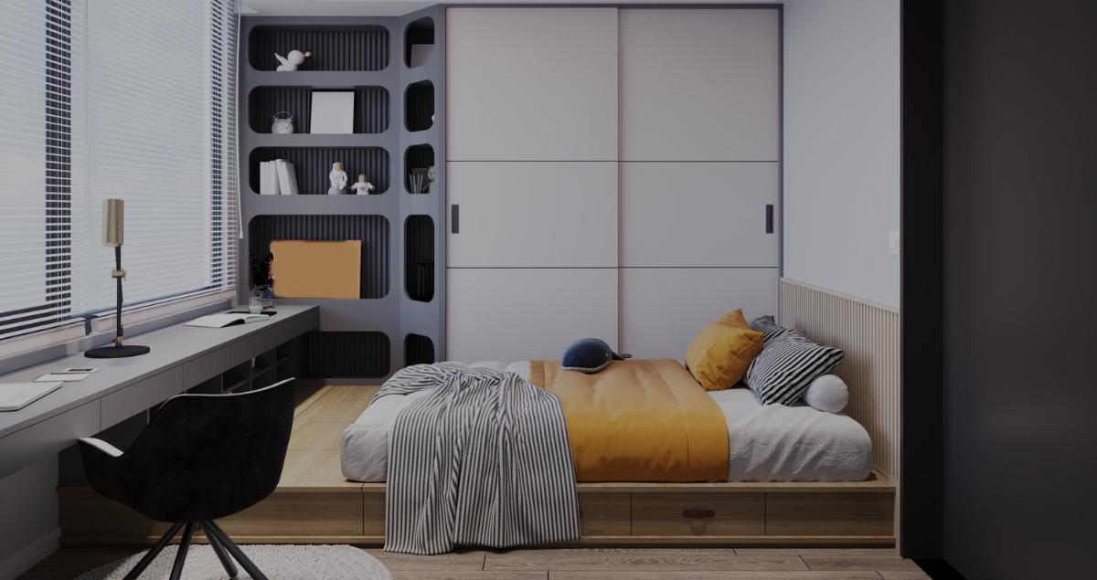 Comfortable bedroom interior in a furnished rental showing Can You Find Pet-Friendly Housing Near Tyndall AFB for TDY Stays? with TDY Hero