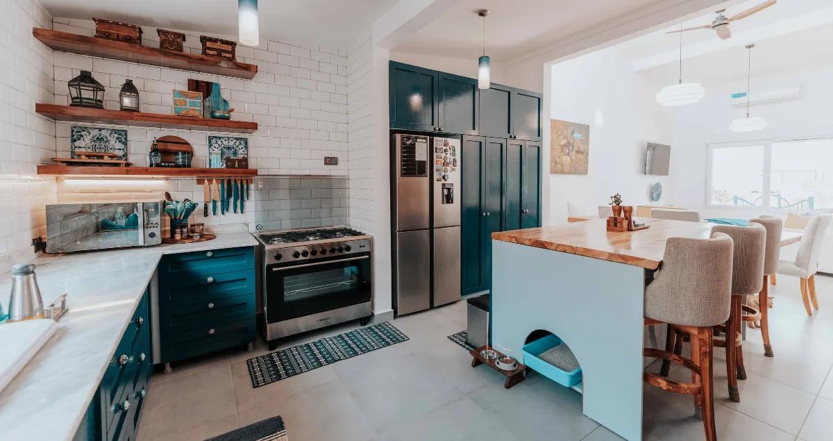 functional kitchen in military TDY rental built for repeated use and reduced maintenance between guest stays