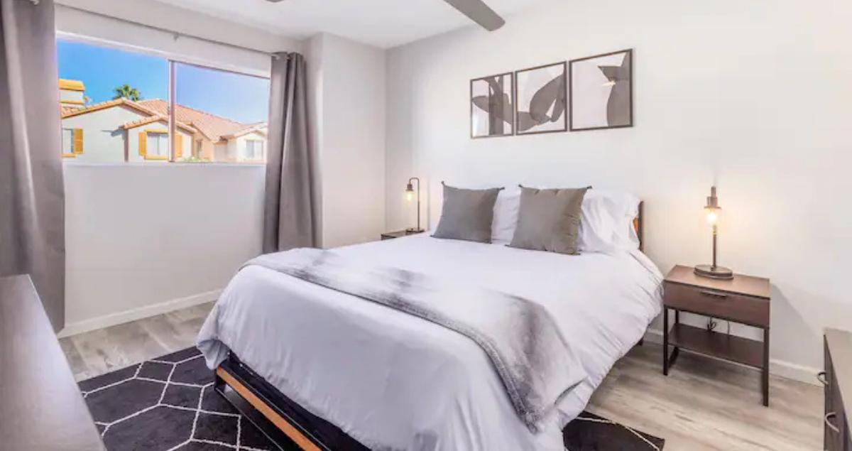 A clean, modern military property designed for temporary duty assignments (TDY), potentially offering shuttle service for nearby Air Force bases.