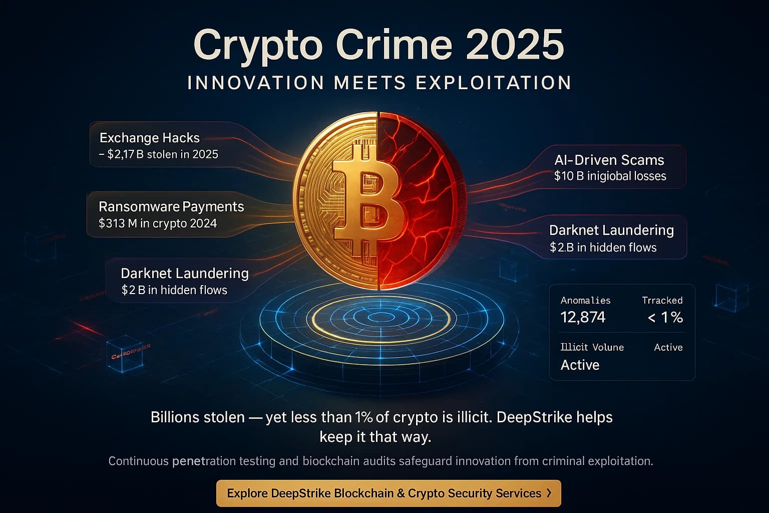Crypto Crime 2025 Report: $2.17 B Stolen, Security Statistics