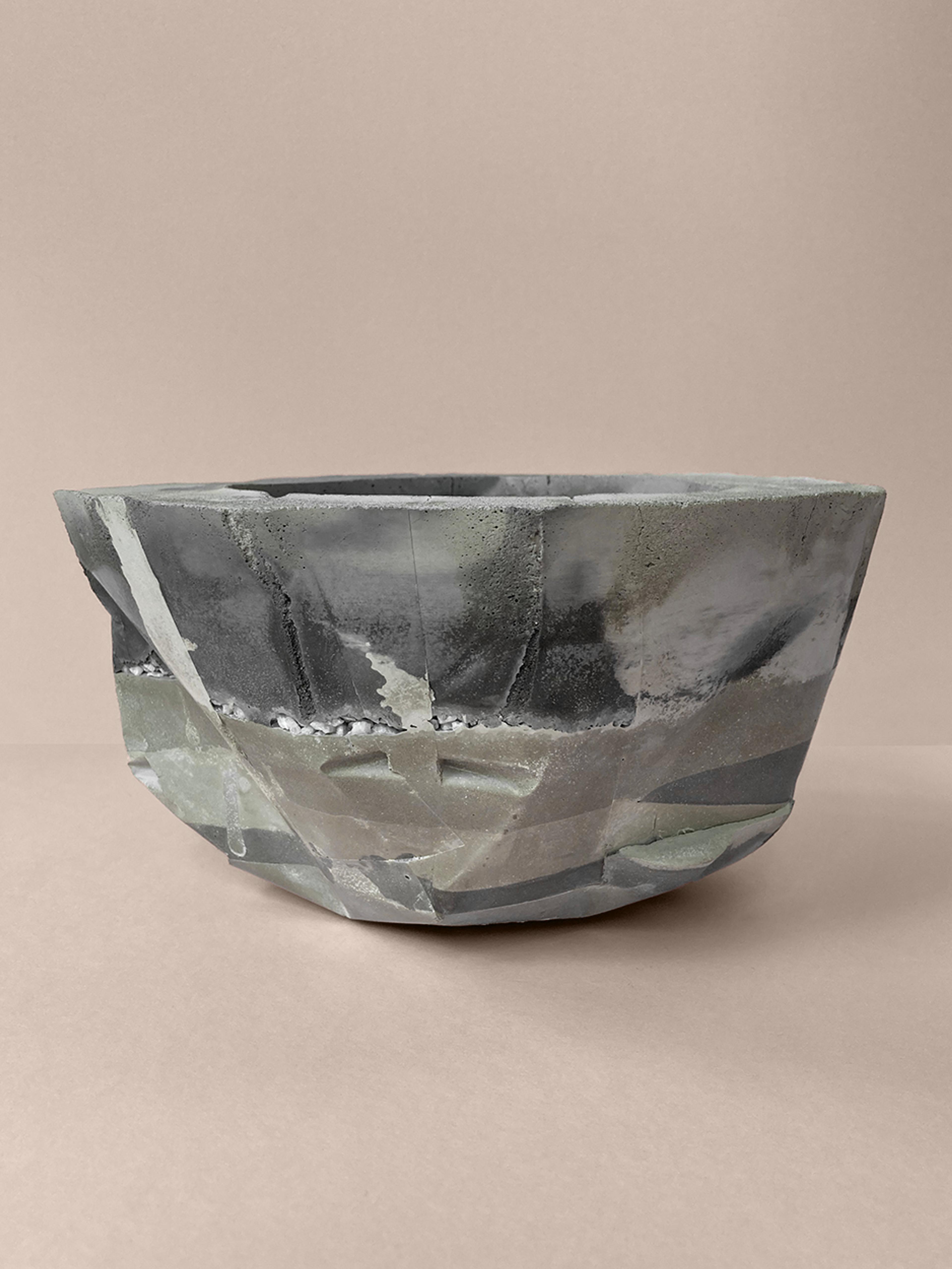 All the Layers -  a faceted concrete planter, view 1 of 4
