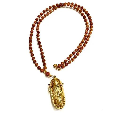 Golden Rudraksha Pendant by Elixir of Life
