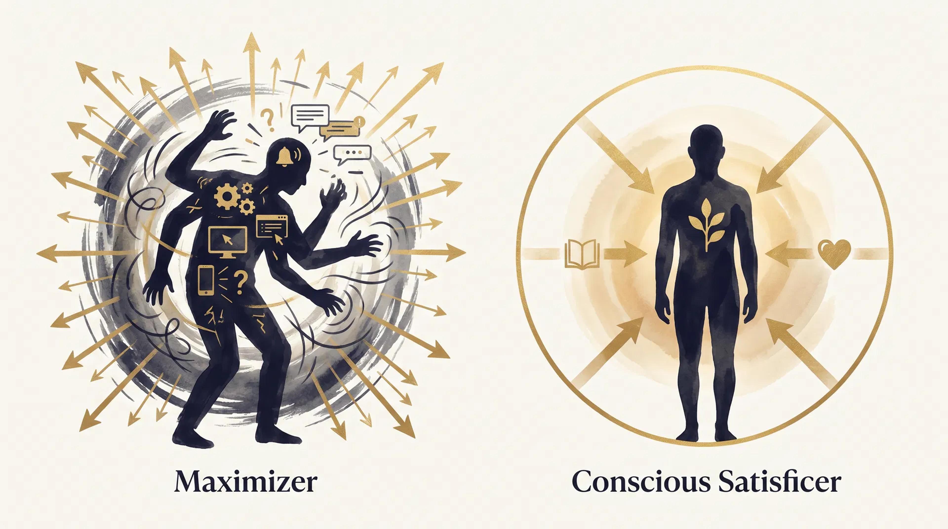 Maximizer vs Satisficer — the two operating systems