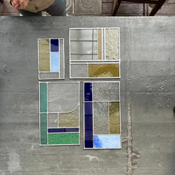 Zelfgemaakt glasraam Workshop glas in lood