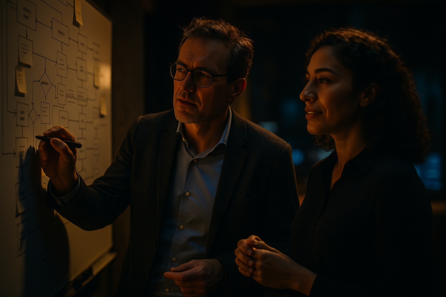 The consultant maps internal processes before applying AI
