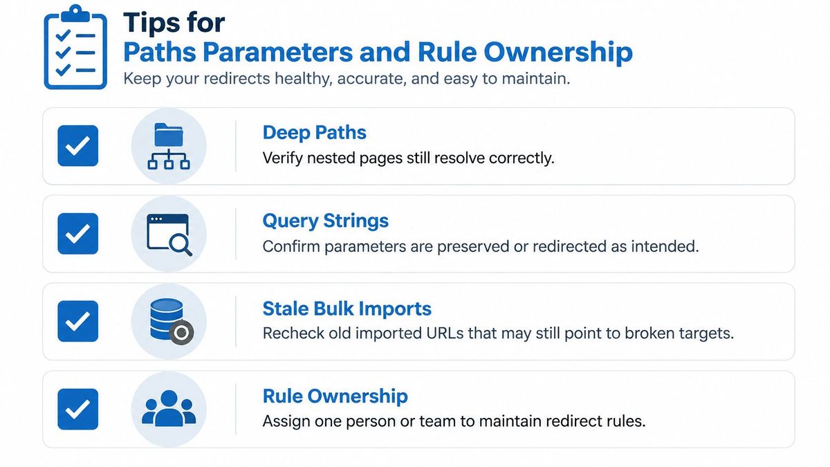 Bulk redirect checker redirect tips