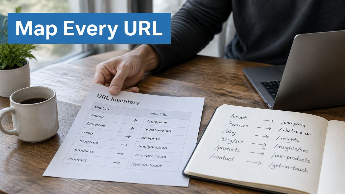 Website migration plan url mapping
