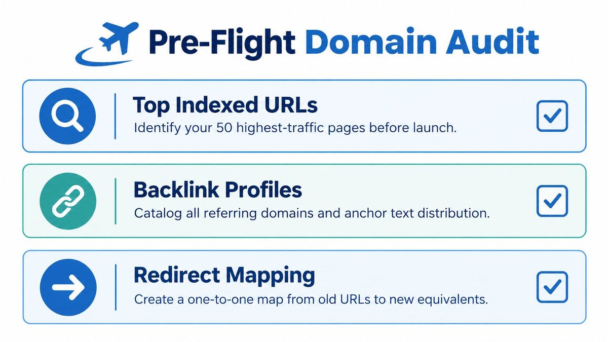 SEO domain change audit checklist