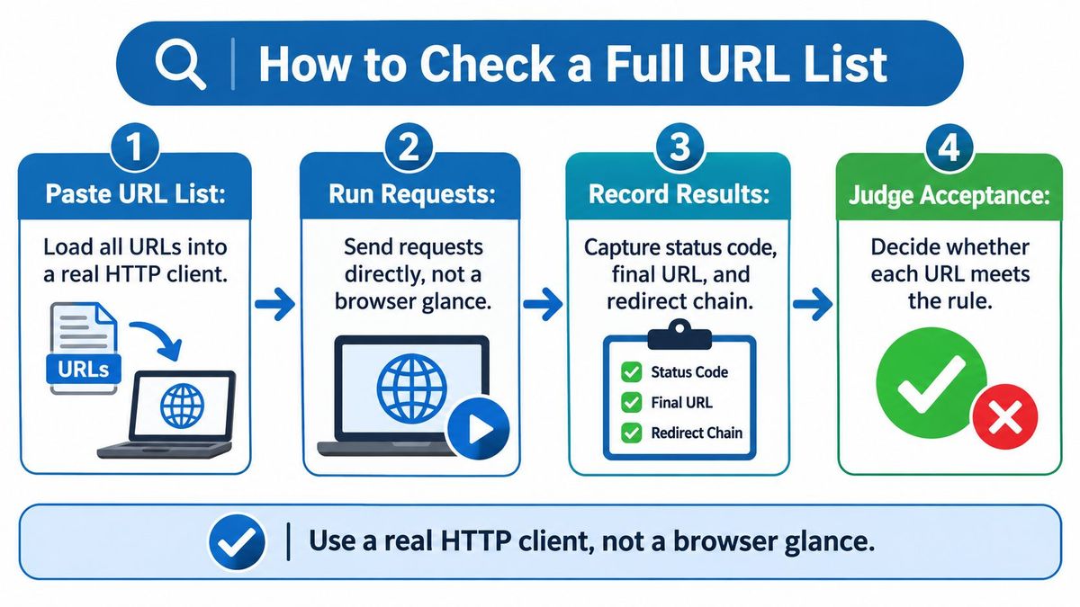 Bulk redirect checker url guide