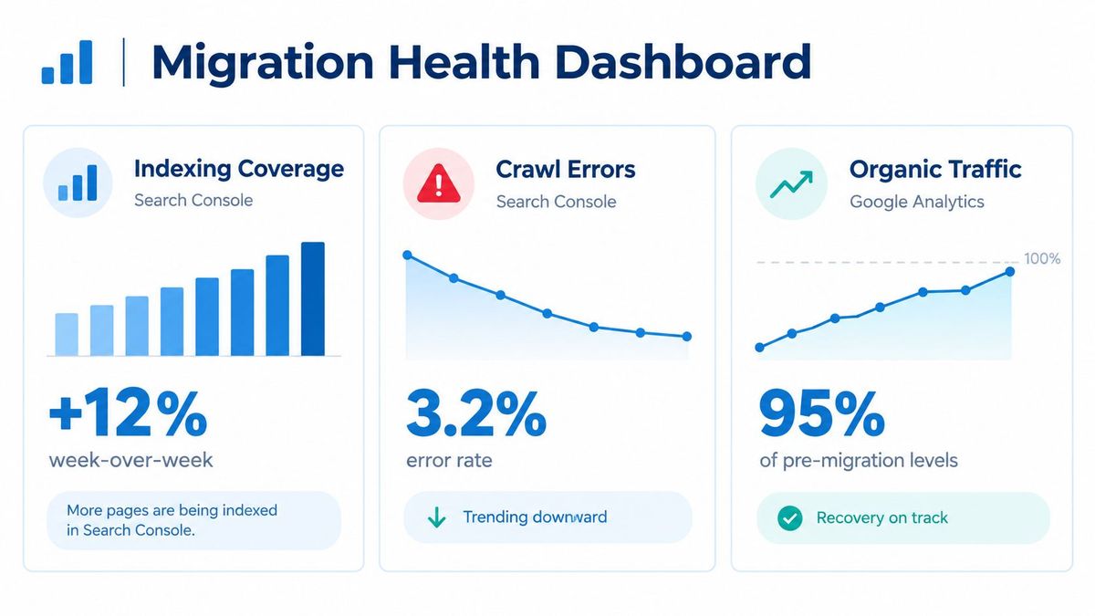 SEO domain change migration health